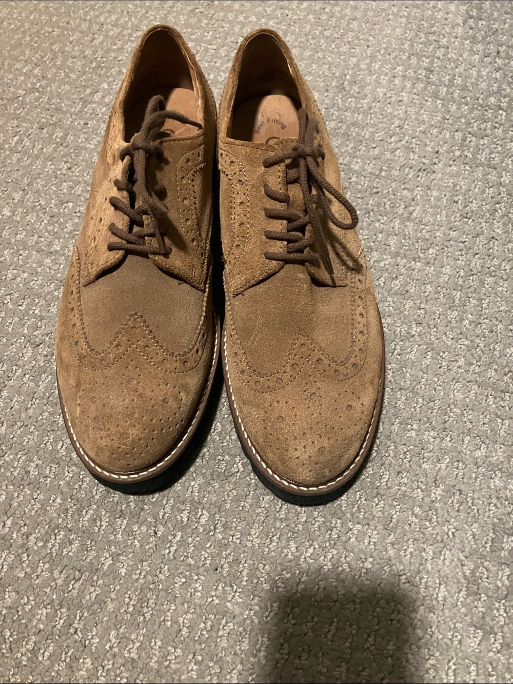 Gabor Brown Suede Oxford Lace-Up Shoes (Size 9)